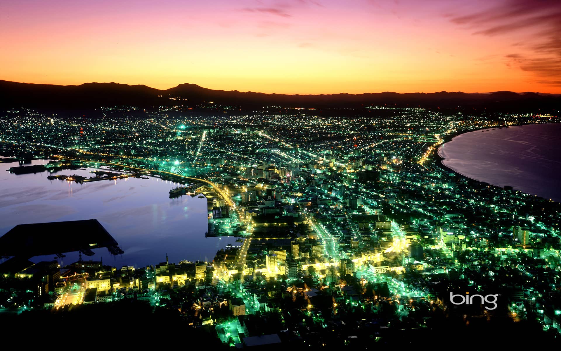 Night view of Hakodate City